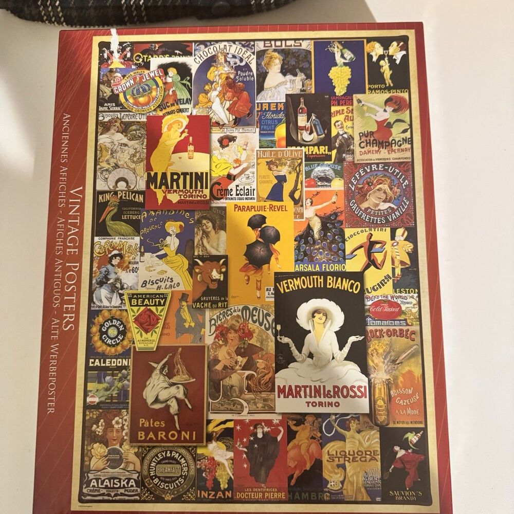 Eurographics Vintage Posters Jigsaw Puzzle 1000 Pc Wine, Liquor